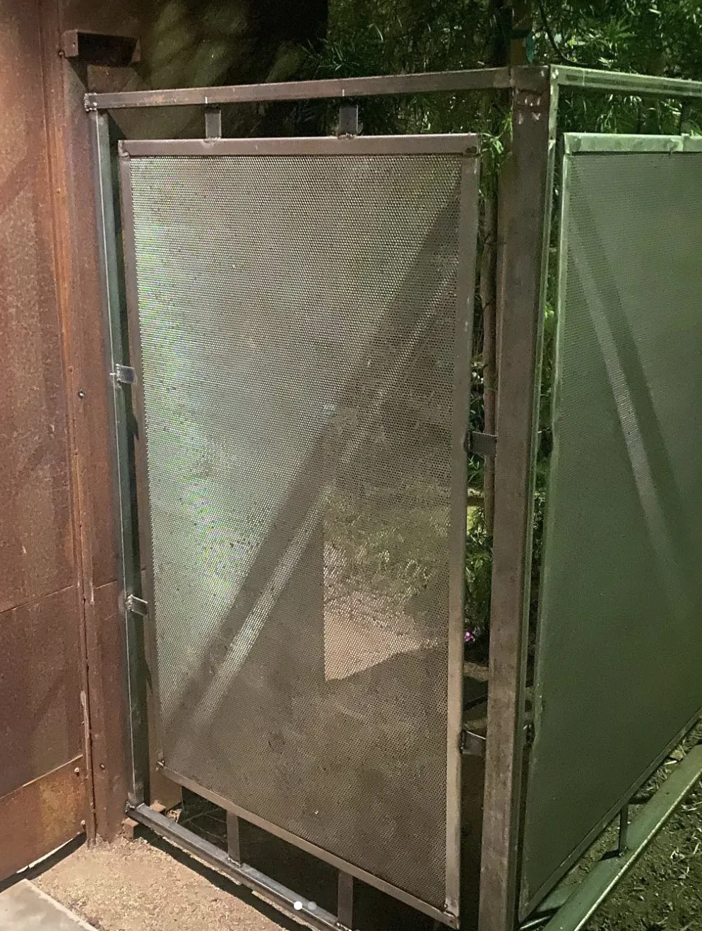 Perforated steel privacy screens